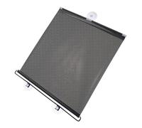 MUELODSIC Retractable Window Shade Suction Cups, 50x125cm Black Dotted Sunshade Roller Blind, Nail-free Room Curtain for Kitchen and Balcony Uv Protection