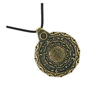 MUELODSIC Retro Brass Eight Diagram Pendant Durable Bagua Pattern Charm Compact for Keychain DIY Unique Decorative Men and Friends