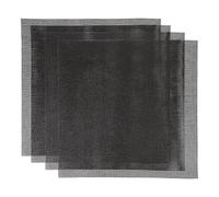 MUELODSIC Reusable 4pcs Black 8.5-Inch Silicone Air Fryer Mats Non-Stick Baking Liners Kitchen Supplies Air Fryer Accessory for Easy Cleaning and Food-Grade Cooking