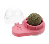 MUELODSIC Rotatable Catnip Ball Indoor Cat with Adhesive Wall Mount Interactive Silvervine Chew Treat for Kitten Dental Care Stress Relief and Licking Fun