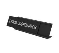 MUELODSIC Shaped Aluminum Mediator Desk Sign with Stable Base Quick Identification Name Plaque for Home Office Decor Lightweight and Portable Chaos Coordinator Display for Mediation Spaces