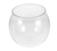 MUELODSIC Shatterproof Round Fish Bowl 20X17Cm Pet Small Desktop Aquarium Tank for Goldfish Betta Portable Home Decorative Fish Living Tank