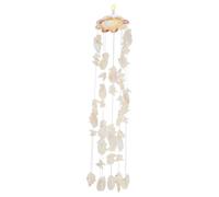 MUELODSIC Shell Wind Chime 53cm Natural White Hanging Ornament for Home Doors and Windows with Relaxing Melody Feature