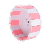 MUELODSIC Silent Hamster Exercise Wheel Large Sunflower Design Small Animal Exerciser for Muscle Building and Stress Relief in Pink and White