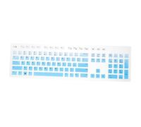 MUELODSIC Silicone Keyboard Protective Film for Wired Wireless Keyboards Gradient Blue Dustproof Cover Compatible with Optiplex One Desktops Water-resistant Shield