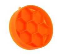MUELODSIC Silicone Slow Feeder Dog Bowl Small Orange Choke Slow Food Bowl with Skid Base for Puppies and Dogs Material Easy to Clean Prevents Bloating and Overeating