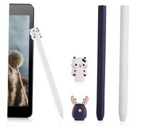 MUELODSIC Silicone Stylus Sleeve Cover 2pcs Cartoon Animal Pen Protector Sleeves, Compatible Drawing Stylus Case White Cow for 2nd Generation Digital Pen for Boys and Girls and Artists