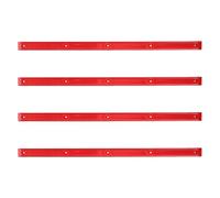 MUELODSIC Skateboard Accessory Rails 4Pcs Red Rib Bone Protection Bars for Deck Edges Designed for Skateboards, Bikes, and Scooters 14.34X0.71X0.28In
