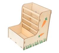 MUELODSIC Small Animal Grass Feeder with Cage Hanging Rack for Rabbits and Guinea Pigs - Fixed Two-in-one Food Bowl Holder for Hay Feeding in Indoor Enclosures