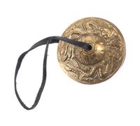 MUELODSIC Small Brass Finger Cymbals Percussion Instrument for Hand Cymbals with Ethnic Music Accent Suitable for Yoga Dance and Tibetan Rituals