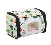 MUELODSIC Small Hanging Parakeet Cotton Nest Bed for Birds Outside Cage, Warm Winter Sleeping Hut with Chain, Cozy Hideaway Hammock for Parrots, Budgies, Cockatiels, Lovebirds