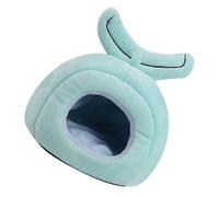 MUELODSIC Small Pet Hamster Plush Nest Warm Cave Bed for Guinea Pigs and Rats Cartoon Whale Shape Cotton House Protects From Wind and Cold Soft Cozy Hideout for Stress Relief and Better