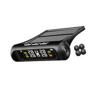 MUELODSIC Solar Powered Wireless Tire Pressure Monitoring System Tpms with Four-wheel Pressure and Temperature Display High Low and Temperature Alarm for Cars Trucks Suvs