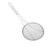 MUELODSIC Stainless Steel Kitchen Strainer Ladle with Fine Mesh Design and Anti-Rust Feature, Silver Skimmer Spoon for Frying and Draining French Fries Or Noodles, Sturdy Cooking Utensil
