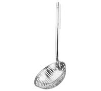 MUELODSIC Stainless Steel Kitchen Strainer Spoon with Long Handle Heat Resistant Pasta Ladle Colander for Cooking Lightweight Multifunctional Food Sifter for Vegetables Fruits Sauces and