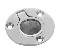 MUELODSIC Stainless Steel Recessed Deck Pull Handle Round Flush Ring Pull for Yacht Hatch Furniture with Screws Corrosion-resistant Boat Deck Latch Enhancing Security and Elegant Appearance