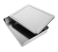 MUELODSIC Stainless Steel Rectangular Baking Pan with Lid 33x28x6cm, Covered Cake Tray for Oven Baking Tiramisu, Brownie, Casserole, and Vegetable Cooking, Sturdy Food-Grade Bakeware