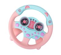 MUELODSIC Steering Wheel with Base Pink Simulation Driving Plaything for Educational Muscle Development and Sensory Learning Gift for Birthdays and Holidays