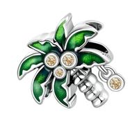 MUELODSIC Sterling Silver Coconut Tree Bracelet Charm Pendant for Women Creative Jewelry Making Beads Gift for Daughters Mothers Girlfriends