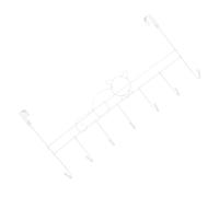 MUELODSIC The Door Hooks 7-Hook Metal Rack White Cat Design Silent Heavy Duty Door Key Hooks Coat Hangers for Bedroom and Bathroom Organizing