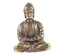 MUELODSIC Tiny Copper Buddha Statue Small Sakyamuni Sculpture Desktop Decor for Home Office Temple Adornment Brass Figurine with Classic Design and Buddhist Elements