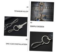 MUELODSIC Titanium Alloy Carabiner Keychain Clip for Men Medium Key Holder with Strong Rust-resistant Carrying Capacity Smooth Glossy Surface Key Organizer for Belt Backpack Use