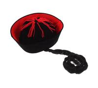 MUELODSIC Traditional Chinese Style Ponytail Brocade Hat for Adults Authentic Ancient Costume Headgear with Embroidered Dragon Design Soft Fabric for Cosplay Parties and Performances