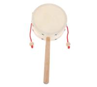 MUELODSIC Traditional Handheld Monkey Drum for Sheepskin Headed Preschool Musical Instrument Early Education Orff Percussion Easy Grip Rattle Drum for Creative Play and Cognitive Development