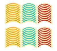 MUELODSIC Tri-Color Pressure Gauge Decals 60Pcs Reflective Adhesive Quarter Circle Labels for Industrial Safety, Equipment Calibration and Range Indication