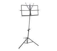 MUELODSIC Tripod Music Stand Folding Sheet Music Holder with Strong Load Capacity and Clip Fixing and Material Stable Non Collapsible Design for Keyboard and Instrument Scores Black