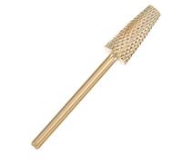 MUELODSIC Tungsten Steel Nail Polishing Drill Bit Set Precision Cone-shaped Grinding Head for Electric Nails Drill Machine Gold Compact Manicure Tool for Pedicure