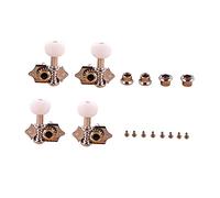 MUELODSIC Ukulele String Tuning Pegs 2l2r Metal Classical Guitar Tuners Replacement Parts with Vintage Elegant Style in Silver for Improved Sound and Reliable Tuning