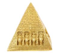 MUELODSIC Unique Pyramid Figurine Resin Decor for Home and Office Compact Egyptian Giza Model Sculpture Ancient Style Desktop Ornament and Souvenir Gift