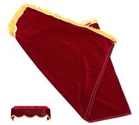 MUELODSIC Upright Piano Protective Cover Wine Red Semi-open Dustproof Velvet Top Cover for Electronic and Acoustic Keyboard Instruments