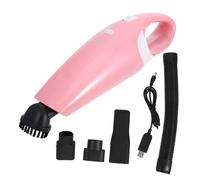 MUELODSIC USB Charging Mini Handheld Portable Car Vacuum Cleaner Pink Lightweight Compact Wet Dry Dual Use for Cigarette Ash Crumbs Hair Rice Suction Car Home Office