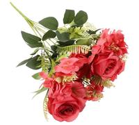 MUELODSIC Valentine Day Artificial Rose Bouquet Realistic Fake Roses with Natural Color Gradient Elegant Home Wedding Decoration Forever Blooming Floral Arrangement