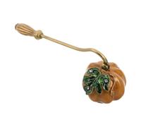 MUELODSIC Vintage Candle Snuffer Extinguisher with Long Handle, Pumpkin Shaped Zinc Alloy and Iron Material, Stylish Retro Design Protects Surfaces and Creates Warm Atmosphere for Christmas