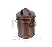 MUELODSIC Vintage Galvanized Iron Ashtray with Lid Small Bucket Style Metal Ash Holder for Cigarettes Portable Retro Design for Home Office Bar Restaurant and Patio Use