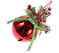 MUELODSIC Vintage Iron Bell Christmas Ornament with Pine Cone Berry and Bow Decor Hanging Xmas Tree Decoration for Holiday Parties and Festive Home Ambiance