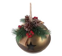 MUELODSIC Vintage Large Bell Xmas Hanging Pendant with Pine Cone Berry Design Decorative Xmas Party Ornament for Indoor Holiday Decor for Shop Office Living Bedroom Festive Atmosphere