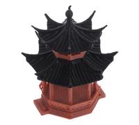 MUELODSIC Vintage Mini Pavilion Garden Statue Portable Plastic Asian Architecture Model for Fairy Gardens Bonsai Aquarium Desktop Ornament Compact Multi-scene Landscape Decor