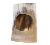 MUELODSIC Vintage Ox Horn Drinking Horn Holder Stand Base for Mug Rack Display Sturdy Rustic Cup Accessory for Home Bar Hotel Decor