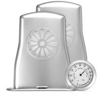 MUELODSIC Violin Thermometer Hygrometer with 1pcs Silver Violin Soundhole Hygrometer and 2pcs Silver Acoustic Guitar Humidifiers for Musical Instrument Case Maintenance