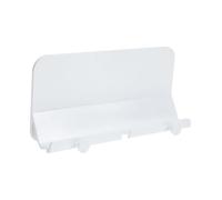 MUELODSIC Wall-mounted Cellphone Bracket and Charging Shelf for Mobile Phone and Tablet, Nail-free Storage Stand Remote Control Holder, White Long Version for Home and Office