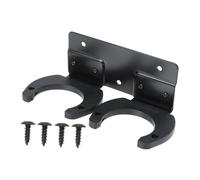 MUELODSIC Wall-mounted Microphone Stand Double Slot Mic Hook Iron Holder Compatible Space-saving Design Easy Installation for Ktv Studio Recording