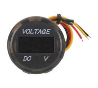 MUELODSIC Waterproof Digital Voltage Meter 0- DC Round Panel Monitor LED Display for Car Truck UTV ATV Marine Boat Voltage Gauge