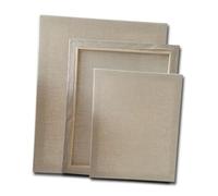 MUELODSIC White Cotton Oil Painting Canvas Panel Stretched Solid Wood Frame for Artists Suitable for Oil Gouache Textured Square Canvas for DIY Painting and Creative Artwork
