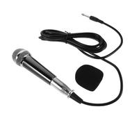 MUELODSIC Wired Dynamic Handheld Microphone for Singing with Full Metal Body Portable Mini Karaoke Mic for Phone and Amplifier Use Clear Audio for Outdoor and Home Events Black Silver Design
