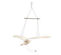 MUELODSIC Wood Bird Pendant Nursery Room Hanging Decoration White Wooden Ornament for Room Minimalist Cozy Wall Decor for Window Balcony and Indoor Spaces