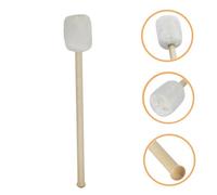 MUELODSIC Wood Handle Drum Mallet for Percussion Instruments Ergonomic Non-slip Maple Stick with Wool Felt Head Comfortable Practice Drumstick for Bass Drum and Band Use White